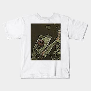 Green frog Kids T-Shirt